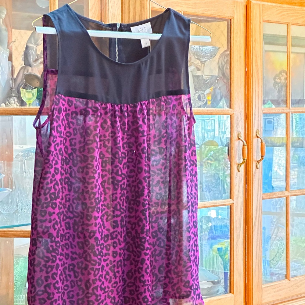 Loft animal print top